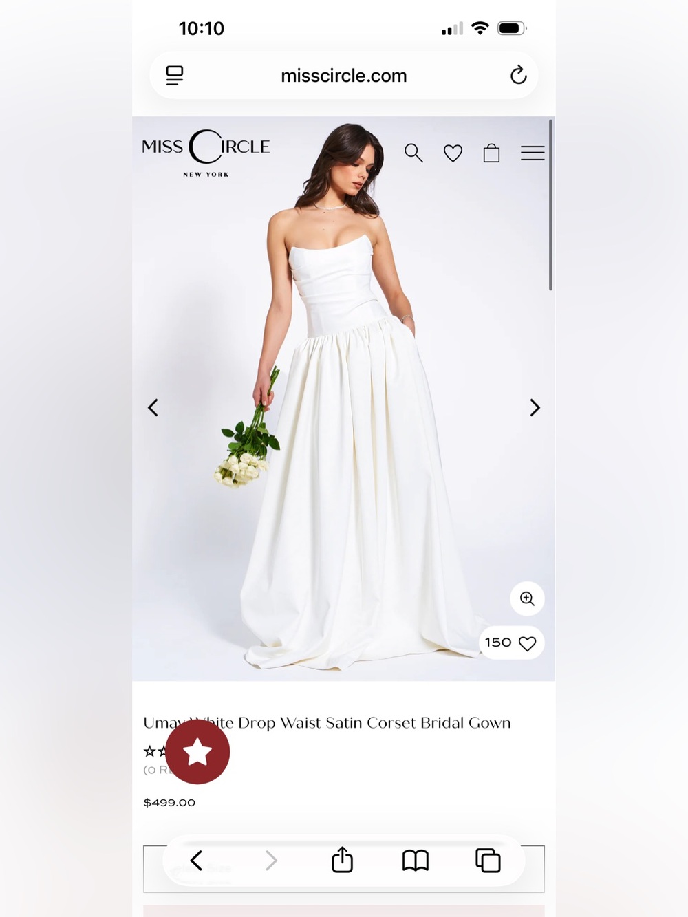 Miss Circle Drop Waist Bridal Gown